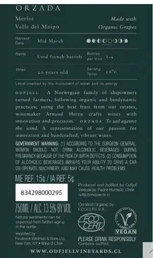 2018 Merlot 750 Ml