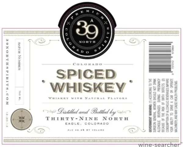 39 North Spiced Whiskey 750ml