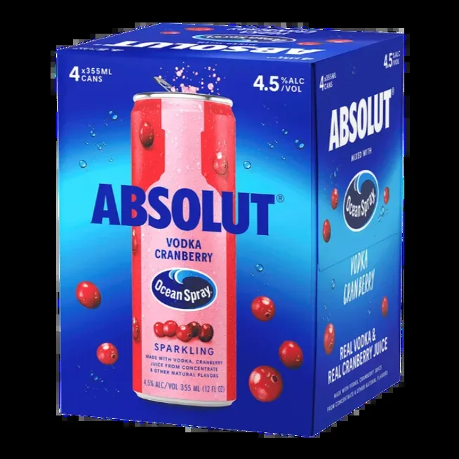Absolut Ocean Spray Cranberry 12oz Cns
