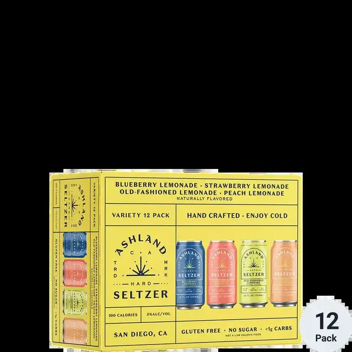 Ashland Hard Seltzer White Peach, Mandarin, Cranberry, Black Cherry 12pack