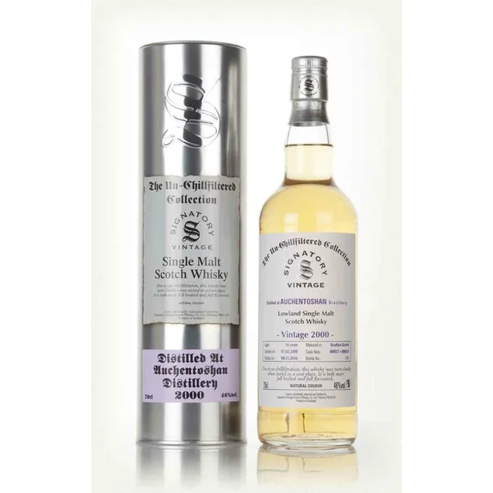 Auchentoshen 2000 Bourbon Barrel Cask16 yrs Lowland Unchillfiltered Signatory Single Malt Scotch Whisky