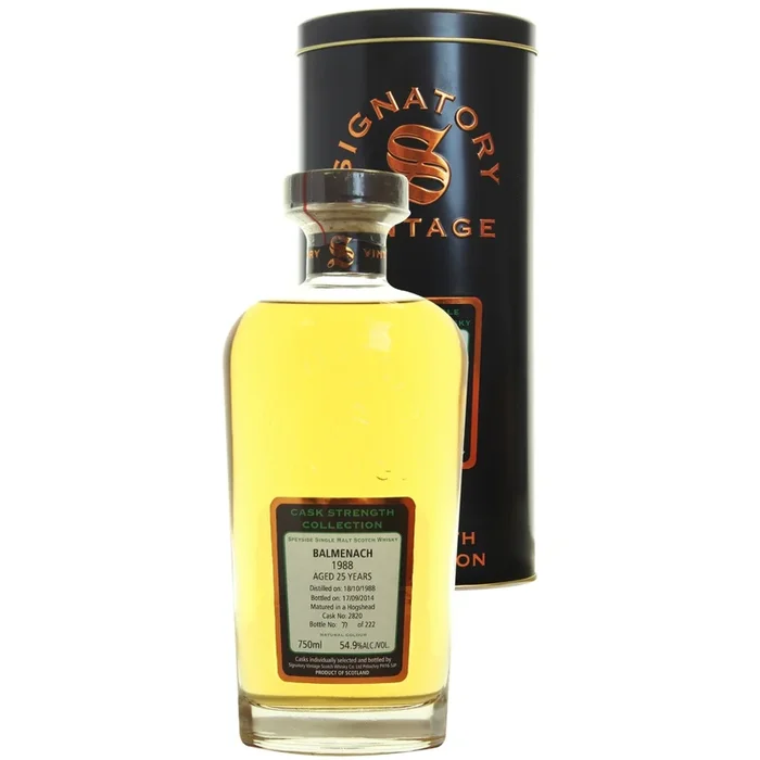Balmenach Hogshead 25 yrs Speyside Cask Strength Signatory Single Malt Scotch Whisky