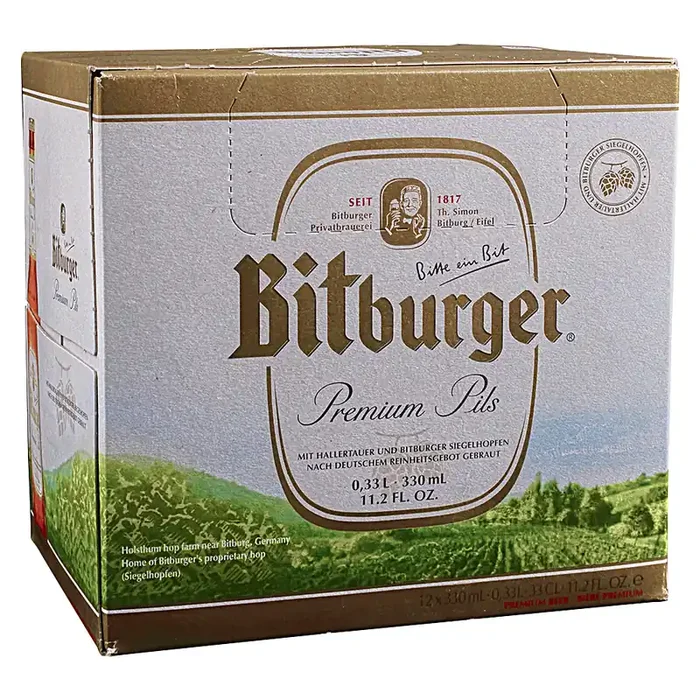Bitburger Pilsner 12oz 12 Pack