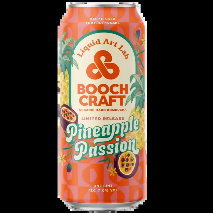 BoochCraft Pineapple Passion Hard Kombucha 16oz