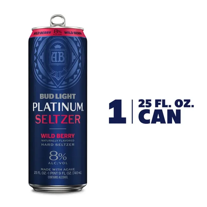 Budlight Platinum Seltzer Wild Berry 24oz