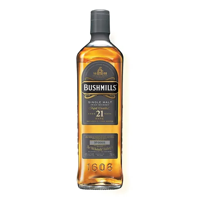 Bushmills Single Malt Aged 21 Years Rare Irish Whiskey 750ml