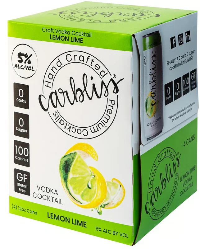 Carbliss Lemon Lime Cocktails 12oz 4pk