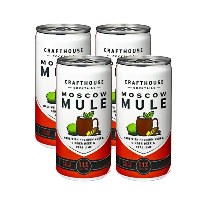 Crafthouse Cocktails – Moscow Mule Ready to Drink Cocktail (4 Pack)