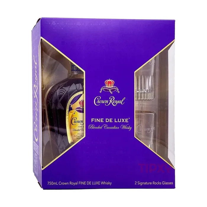Crown Royal – Canadian Blended Whisky Gift Set with 2 Glasses