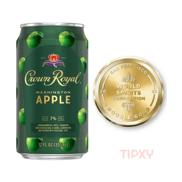 Crown Royal – Washington Apple Canadian Whisky Ready to Serve Cocktail (4 Pack)