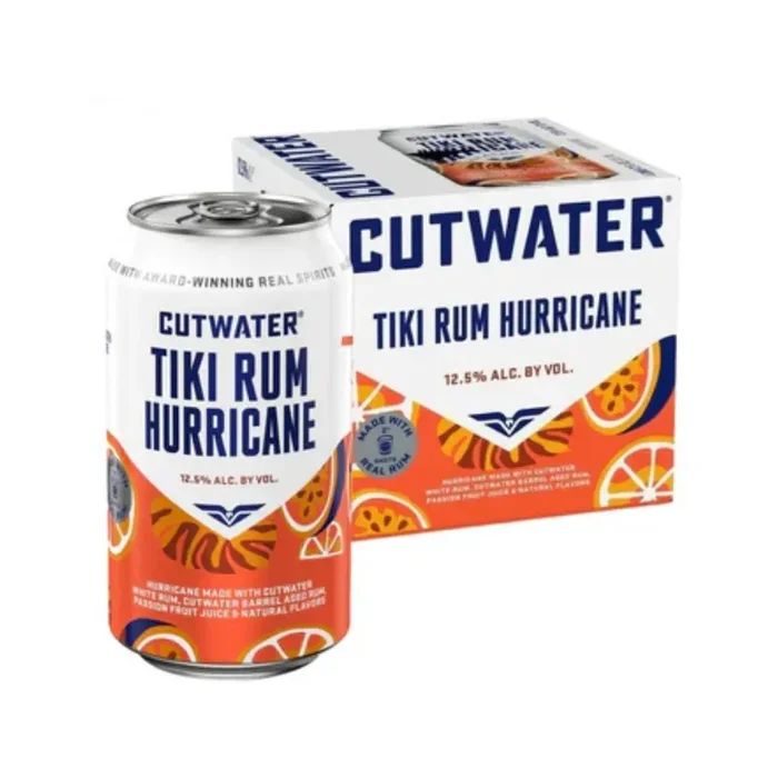 Cutwater – Tiki Rum Hurricane Ready to Drink Cocktail (4 Count)