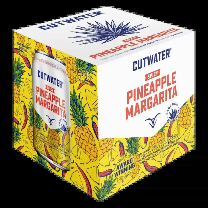 Cutwater Spicy Pineapple Margarita 12oz 4pack Cans