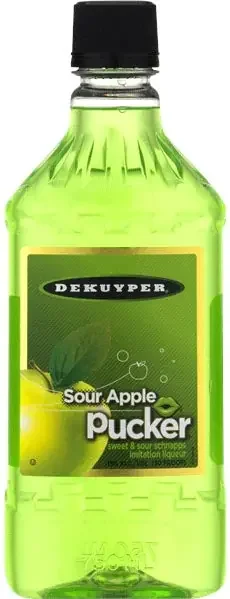 DEKUYPER SCHNAPPS SOUR APPLE PUCKER PLASTIC 1.75 l