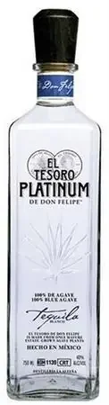 El Tesoro Tequila Platinum 750ml