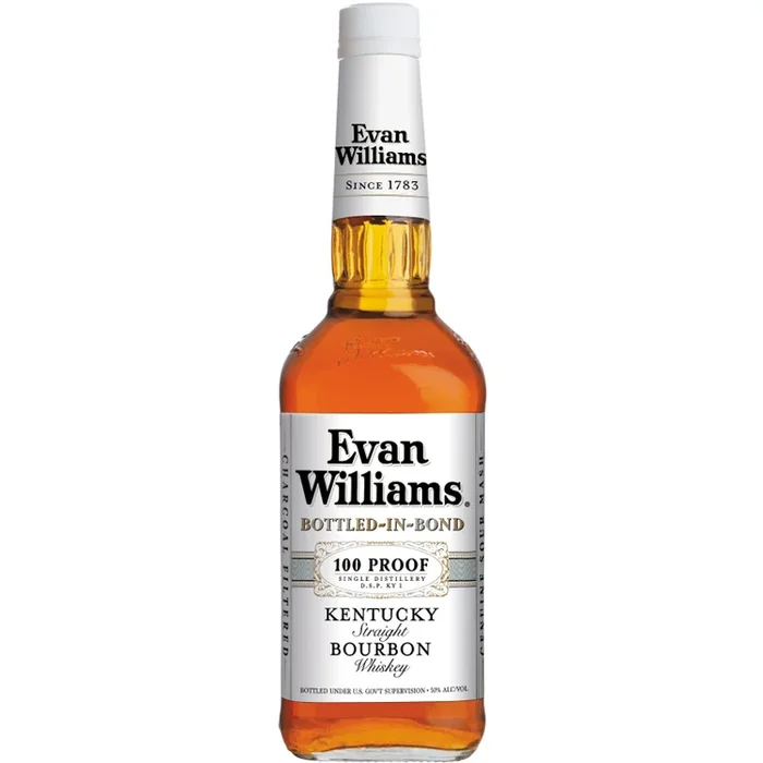 Evan Williams Straight Bourbon White Label Bottled In Bond 100 750 ML