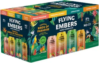 Flying Embers Birds Of Paradise Kombucha 8pk
