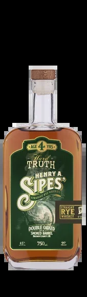 Hard Truth 4 Years Old Henry A Sipes’ Double Oaked Smoked Barrel Straight Rye Whiskey 750 ML