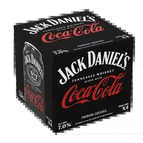 Jack Daniel‘s Coca Cola Premium Cocktail 12oz 4pack Cans