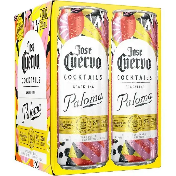 Jose Cuervo – Sparkling Paloma Ready to Serve Cocktail (4 Pack)