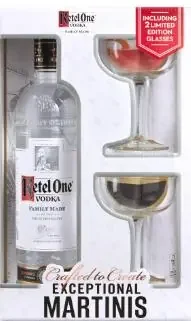 Ketel One – Vodka with Martini Glass Set