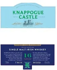 Knappogue Castle Irish Whiskey Single Malt 16 Year Twin Wood 750ml