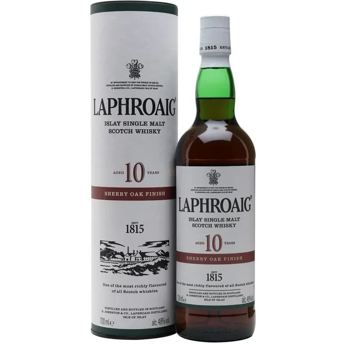 Laphroaig 10 Years Old Sherry Oak Finish Single Malt Whiskey Islay Scotland
