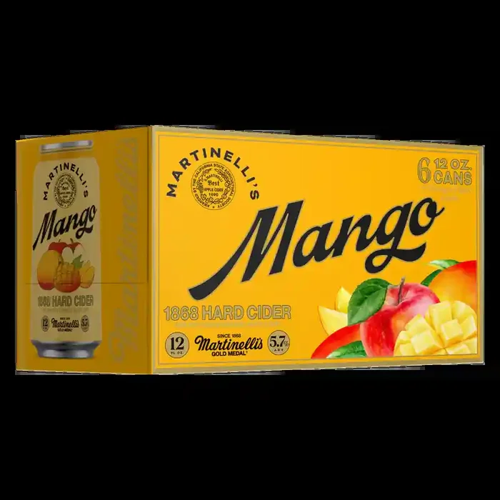 Martinelli‘s 1868 Hard Cider Mango 12oz 6 Pack Cans