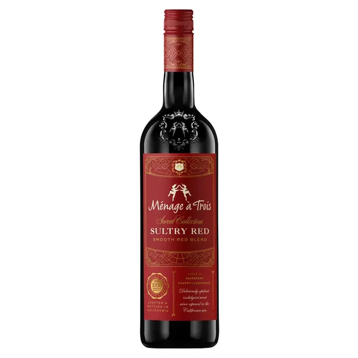 Menage A Trois Sultry Red Smooth Red Blend Sweet Collection California 750Ml