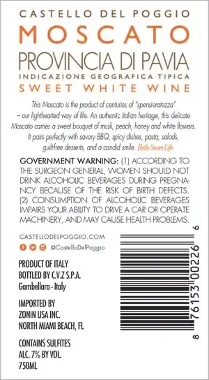 Moscato 750 ml