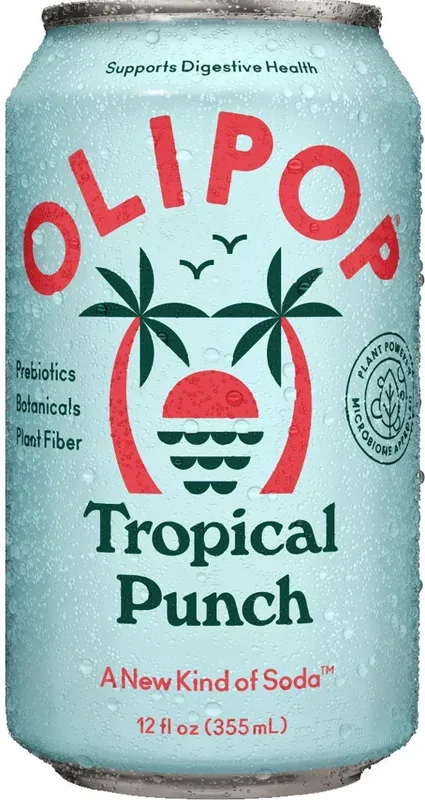 Olipop Tropical Punch Sparkling Tonic 12oz Can