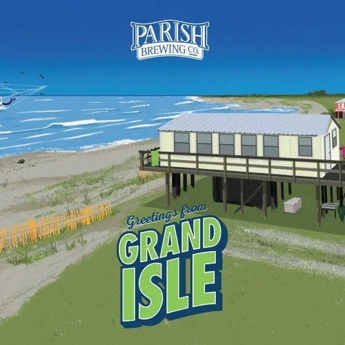 Parish Greetings From Grand Isle 4pk Cn