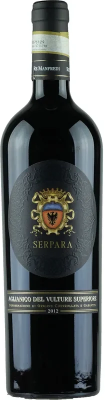 Re Manfredi Aglianico del Vulture Serpara 2012 750ml