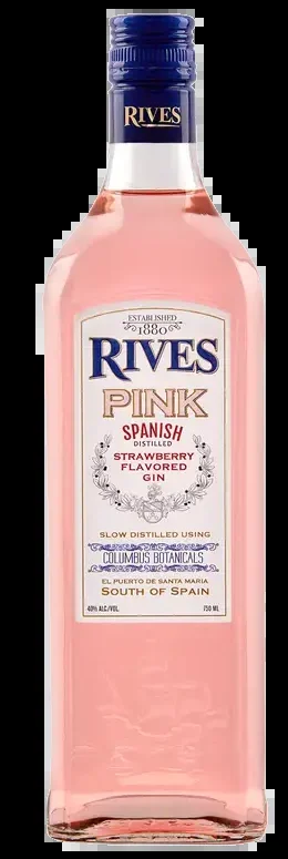 Rives Pink Spanish Distilled Strawberry Flavored Gin 750 ML