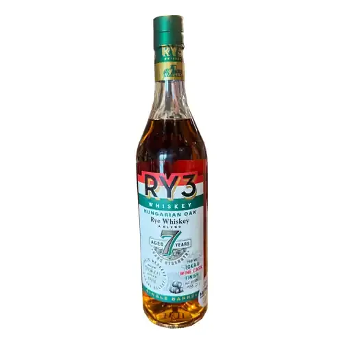 Ry3 Hungarian Oak Rye Whiskey Tokaji Wine Cask Strength 7 years old – 750ml
