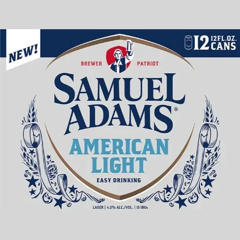 Sam Adams American Light 12pk Cn