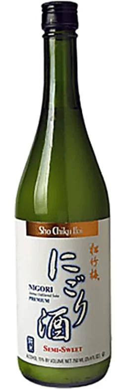 Sho Chiku Bai Junmai Semi Sweet Nigori Sake 750ml