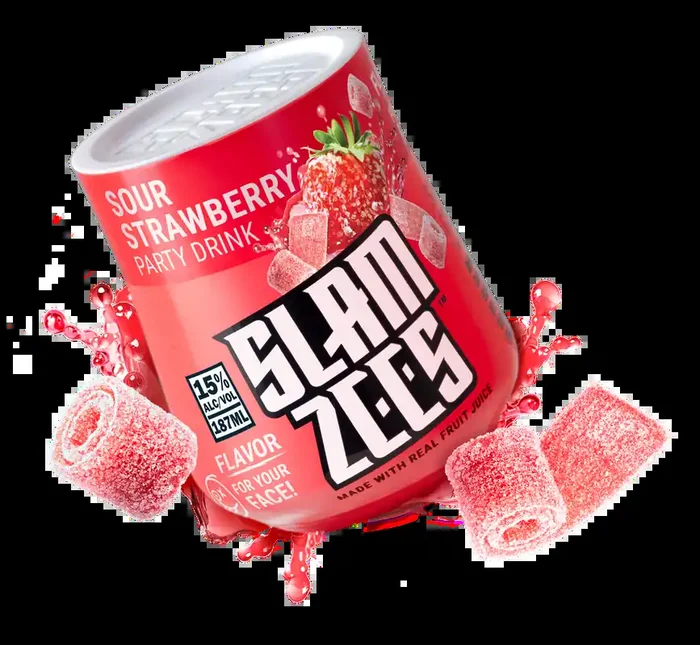 Slam Zees Sour Strawberry Party Drink 187ml