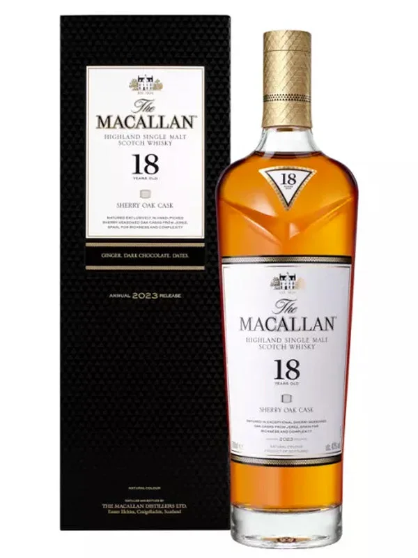 The Macallan 18 Year Old Sherry Oak Scotch Whisky 2024