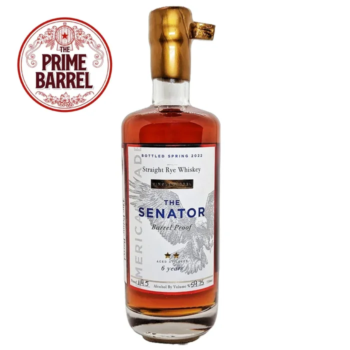 The Senator “Filibuster of Flavor” 7 Year Old Barrel Proof Straight Rye Whiskey The Prime Barrel Pick #61