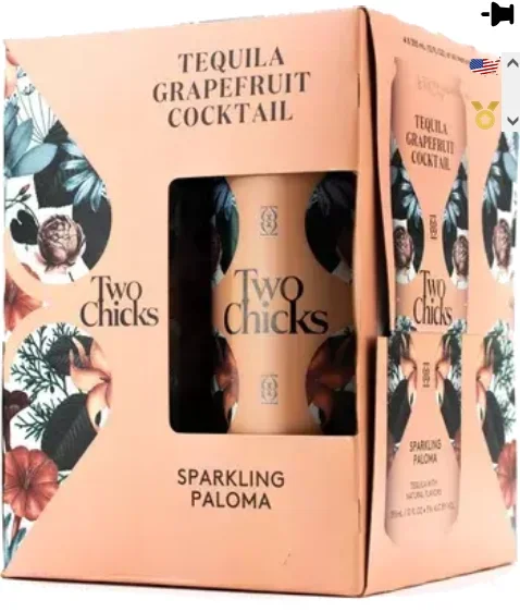 Two Chicks Tequila, Grapefruit Cocktail Sparkling Paloma 4pk