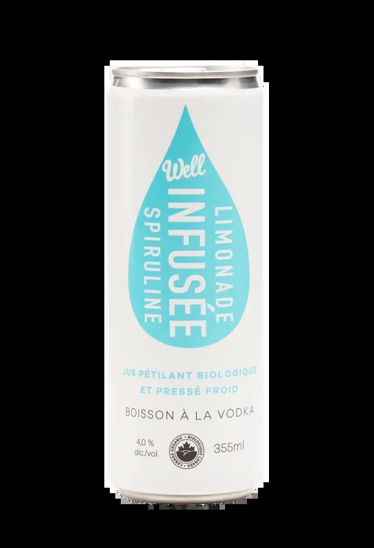 WELL JUICE VODKA LEMONADE SPIRULINA SINGLE CAN 355 ML