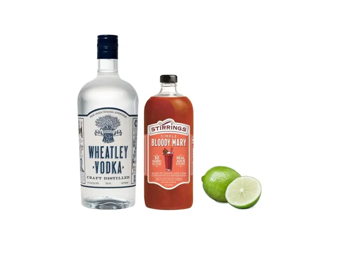 Wheatley Vodka 750ml + Stirrings Simple Bloody Mary 750ml + 2 Fresh Lime