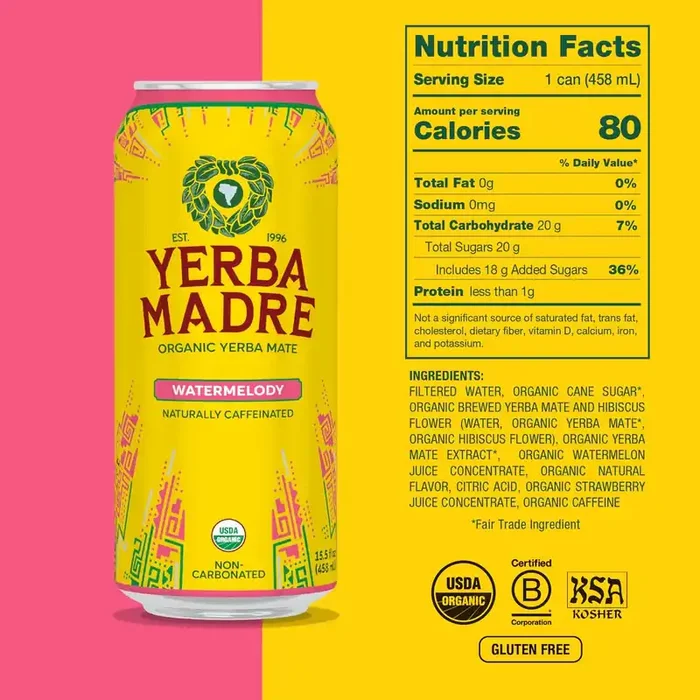Yerba Mare Watermelody 15.5oz Can
